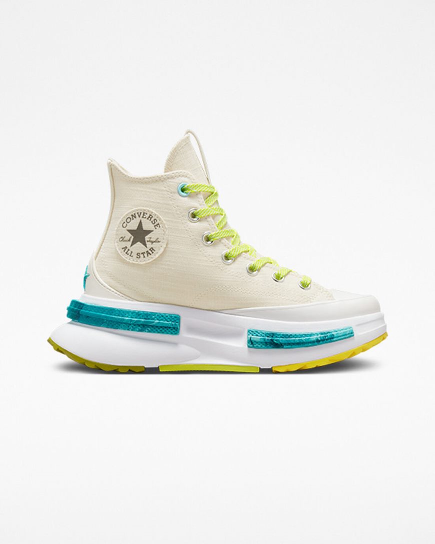 Women\'s Converse Run Star Legacy CX Mi Gente, Mi Alegria High Top Shoes Beige / Lemon / Light Turquoise | AU 68C04R